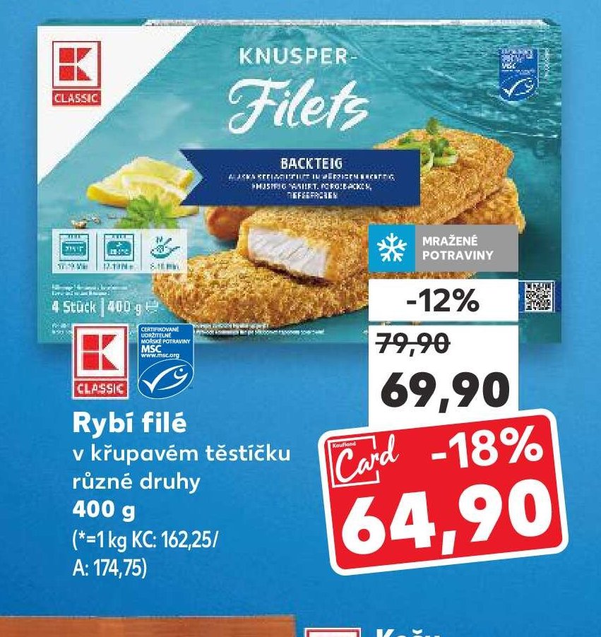 Classic Rybí filé v křupavém těstíčku