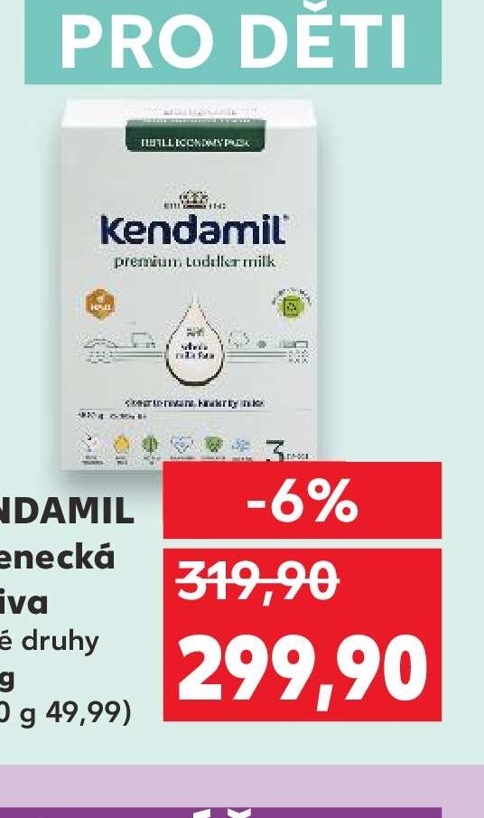 KENDAMIL Kojenecká výživa různé druhy 600 g