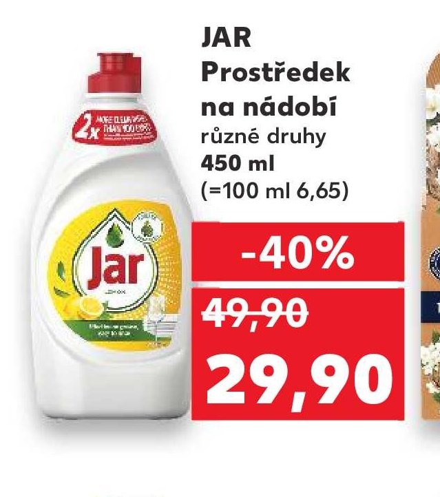 JAR Prostředek na nádobí různé druhy 450 ml