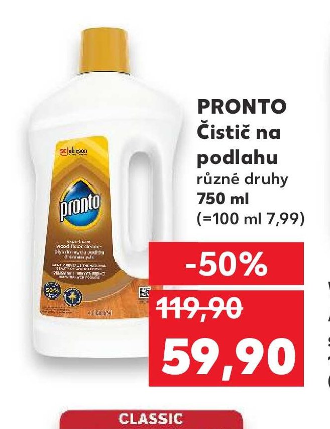 PRONTO Čistič na podlahu různé druhy 750 ml