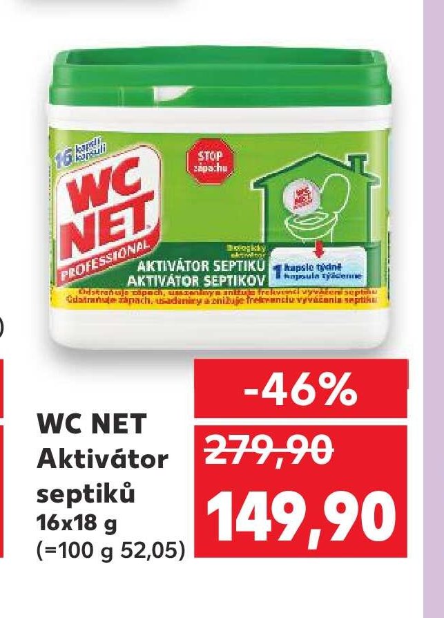 WC NET Aktivátor septiků 16x18 g