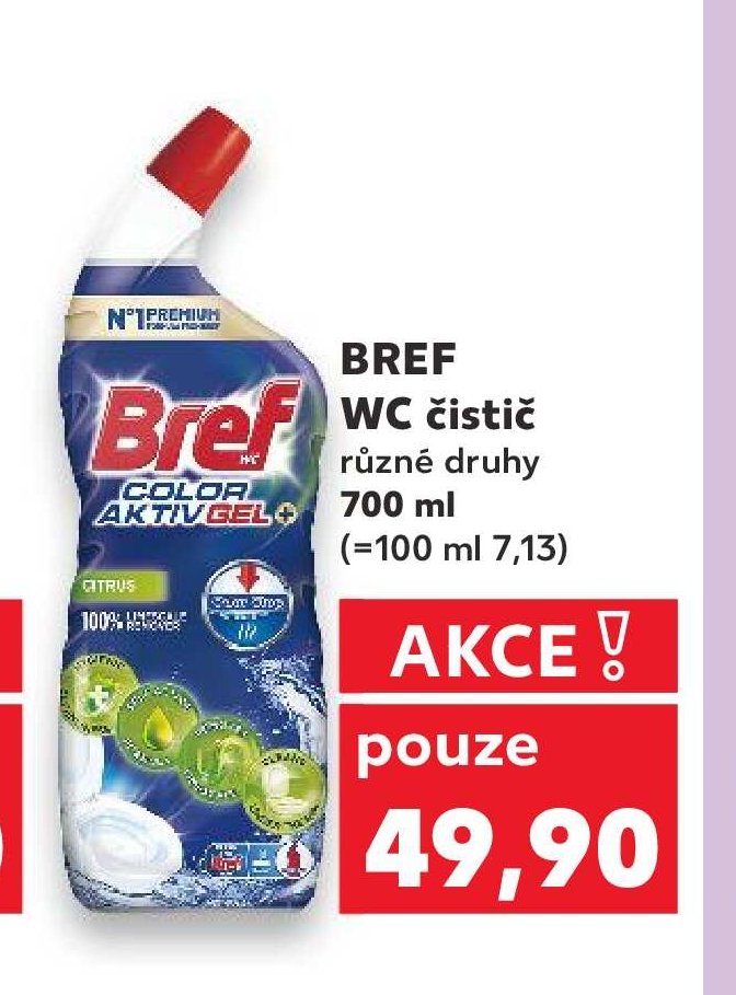BREF WC čistič různé druhy 700 ml