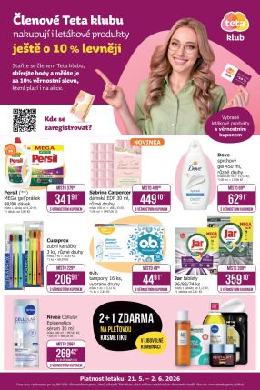 akční leták Teta drogerie 21.5.2026-2.6.2026
