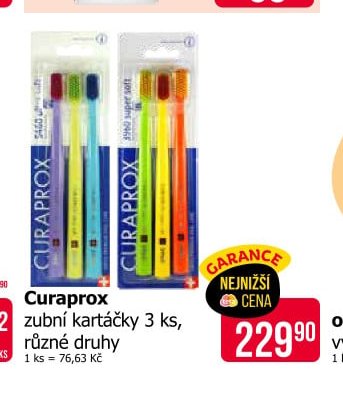 Curaprox zubní kartáčky 3 ks, různé druhy