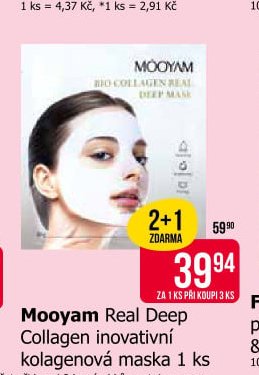 Mooyam Real Deep Collagen inovativní kolagenová maska 1 ks