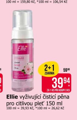 Ellie vyživující čistící pěna pro citlivou pleť 150 ml
