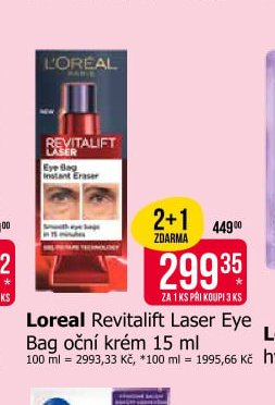 Loreal Revitalift Laser Eye Bag oční krém 15 ml