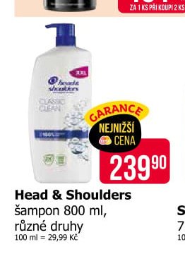 Head & Shoulders šampon 800 ml, různé druhy