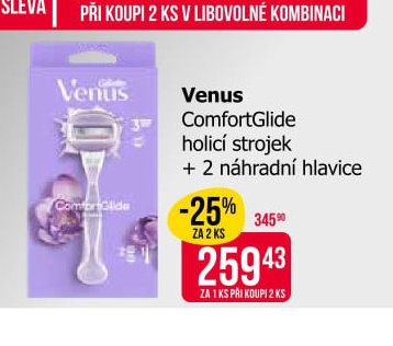 Venus ComfortGlide holicí strojek + 2 náhradní hlavice - Teta drogerie akcniletaky.com
