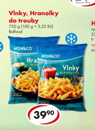 Vlnky, Hranolky do trouby