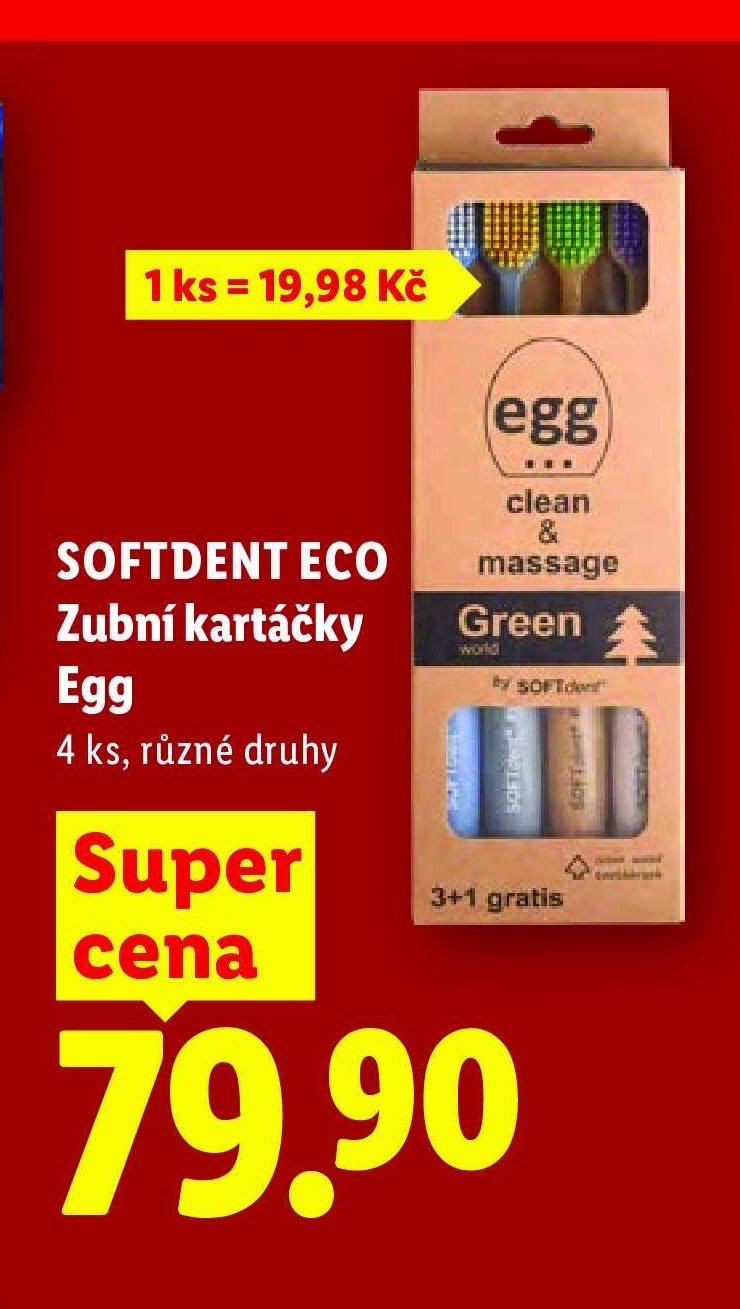 SOFTDENT ECO Zubní kartáčky Egg