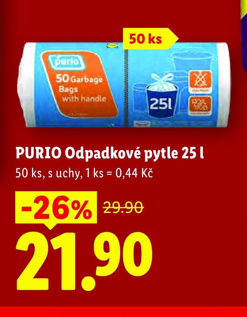 PURIO Odpadkové pytle 25 l