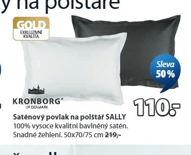 Saténový povlak na polštář SALLY - Jysk akcniletaky.com