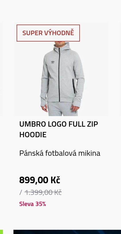 UMBRO LOGO FULL ZIP HOODIE