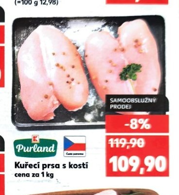 Kuřecí prsa s kostí