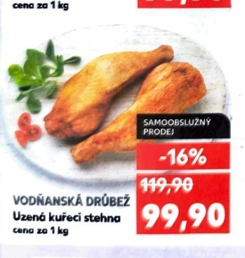 VODŇANSKÁ DRŮBEŽ Uzená kuřecí stehna
