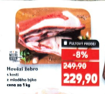 Hovězí žebro z mladého býka