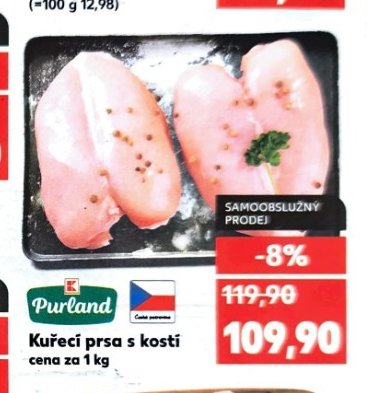 Kuřecí prsa s kostí