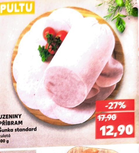 UZENINY PŘÍBRAM Šunka standard kulatá