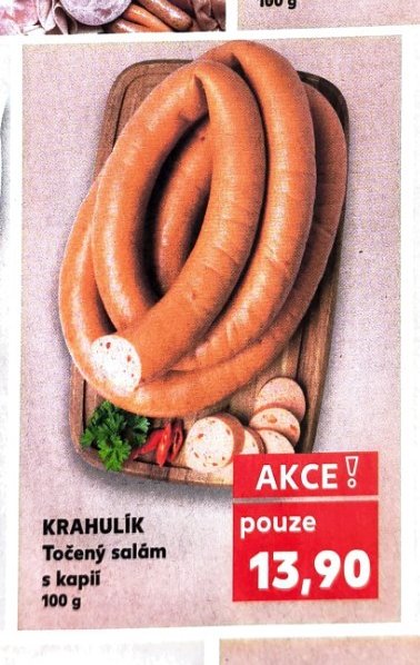 KRAHULÍK Točený salám s kapií