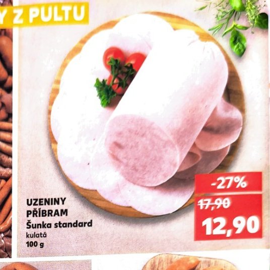 UZENINY PŘÍBRAM Šunka standard kulatá