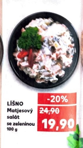 LÍŠNO Matjesový salát se zeleninou