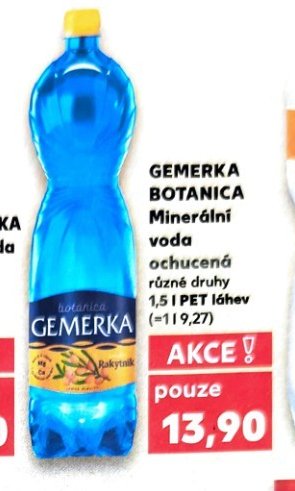 GEMERKA BOTANICA Minerální voda