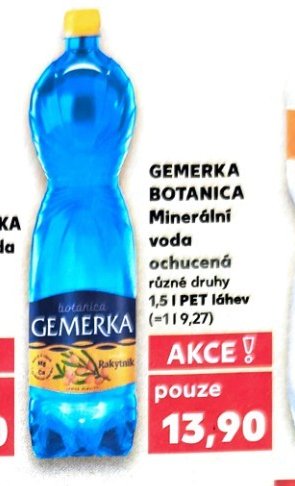 GEMERKA BOTANICA Minerální voda ochucená