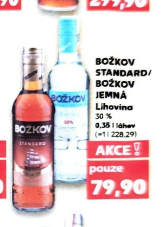 BOŽKOV STANDARD/ BOŽKOV JEMNÁ Lihovina
