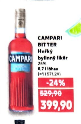 CAMPARI BITTER Hořký bylinný likér