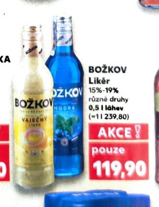 BOŽKOV Likér (Vaječný, Modrá)