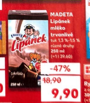 Madeta Lipánek mléko trvanlivé