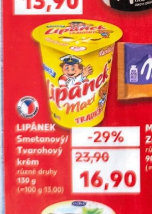 Lipánek Smetanový Tvarohový krém