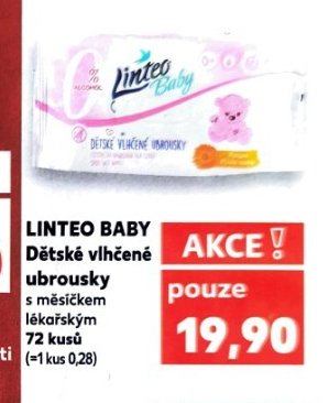 LINTEO BABY Dětské vlhčené ubrousky
