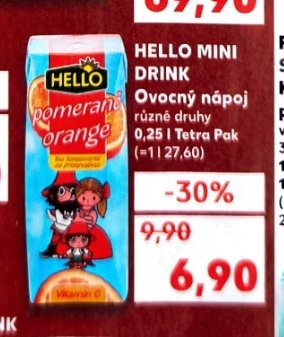 HELLO MINI DRINK Ovocný nápoj