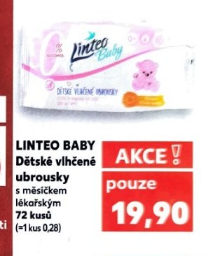 LINTEO BABY Dětské vlhčené ubrousky