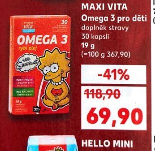 MAXI VITA Omega 3 pro děti