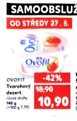 OVOFIT Tvarohový dezert