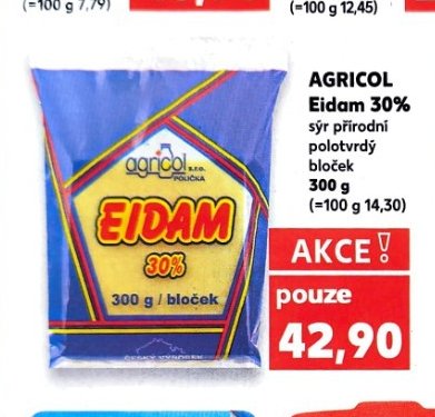 AGRICOL Eidam 30% sýr