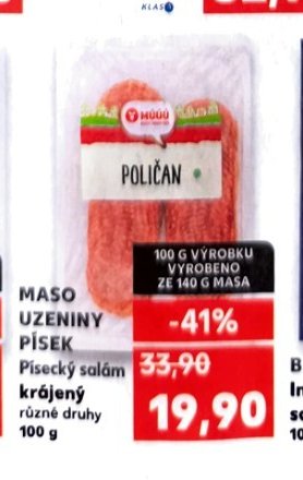 MASO UZENINY PÍSEK Písecký salám