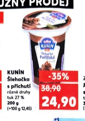 KUNÍN Šlehačka s příchutí
