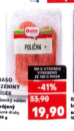 MASO UZENINY PÍSEK Písecký salám