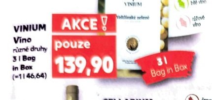VINIUM Víno různé druhy 3l Bag in Box