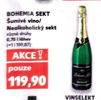 BOHEMIA SEKT Šumivé víno / Nealkoholický sekt 0,75l