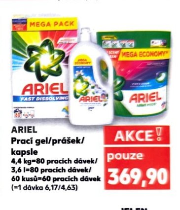 Ariel prací gel/prášek/kapsle
