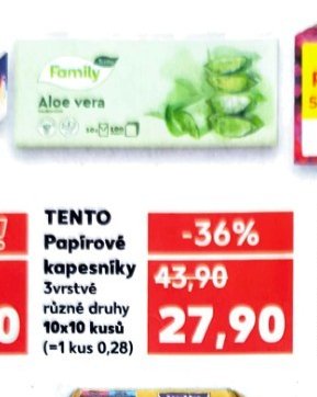 TENTO Papírové kapesníky
