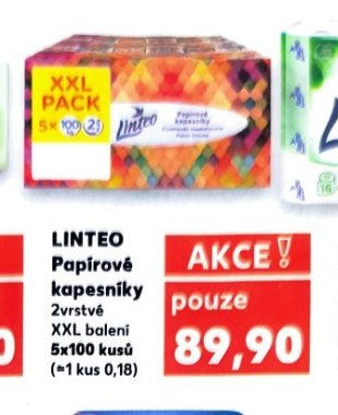 LINTEO Papírové kapesníky