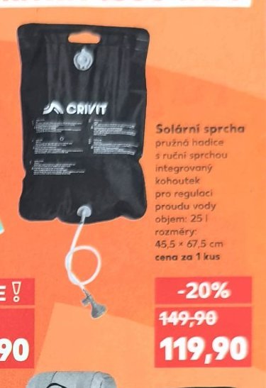 Solární sprcha