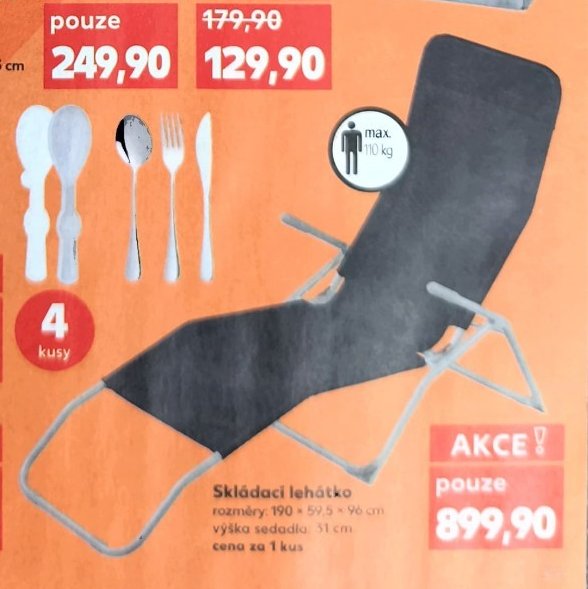 Skládací lehátko