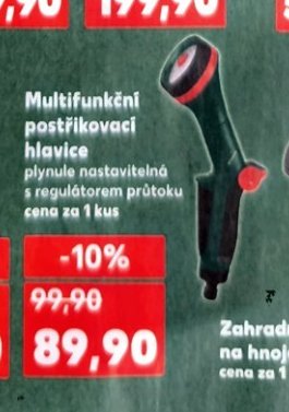 Multifunkční postřikovací hlavice